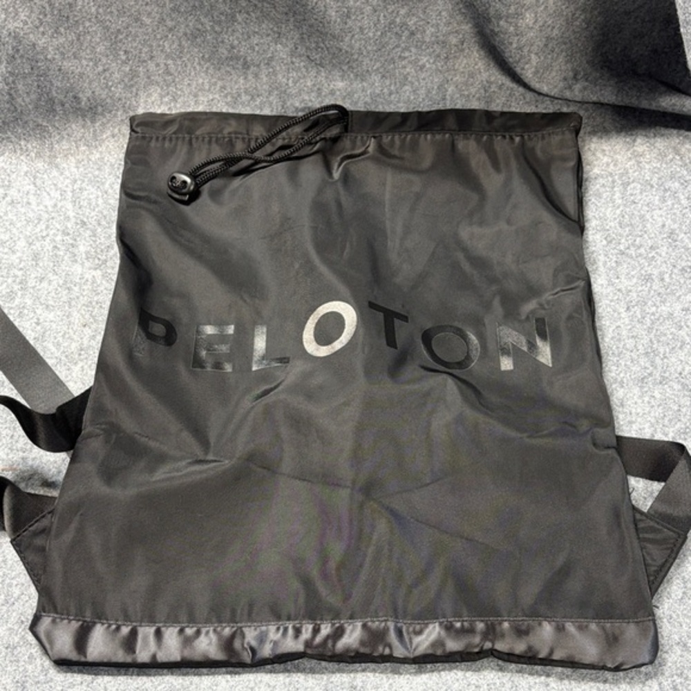 Peloton black Backpack Cinch Bag Drawstring Backpack bag purse